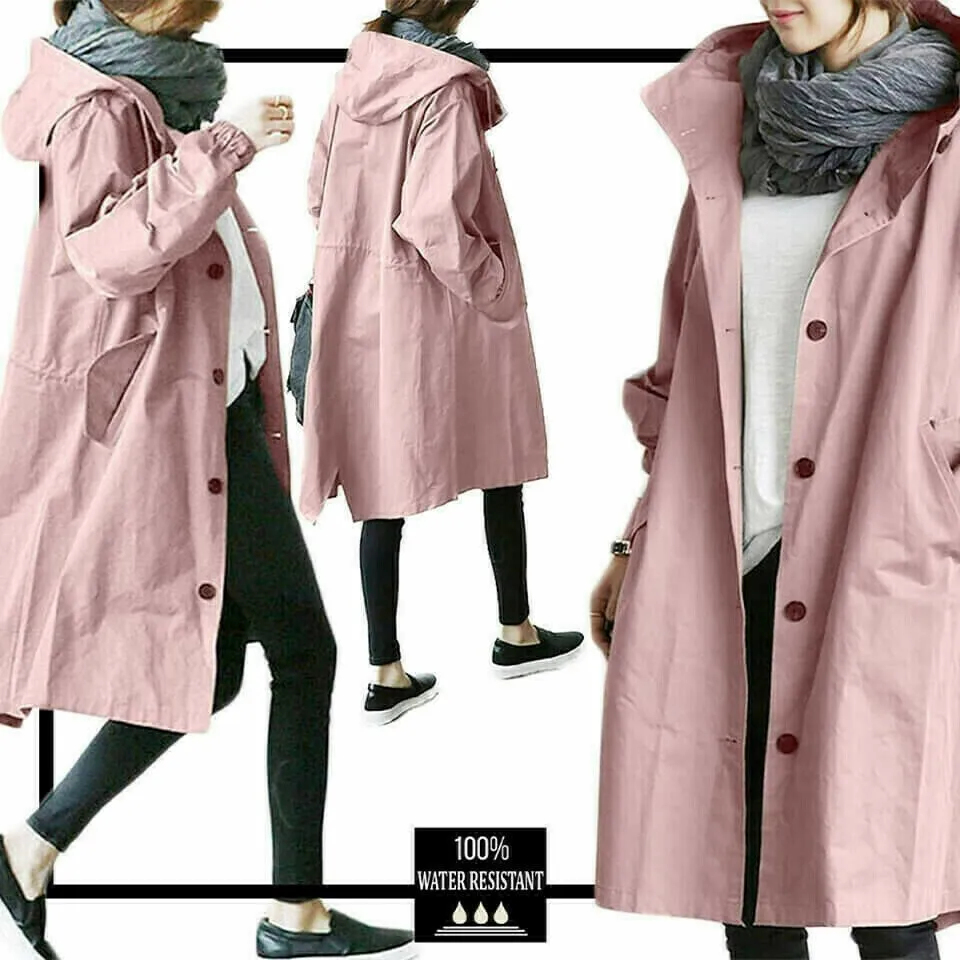 Oversized Hooded Windbreaker Rain Jacket for women - a practical everyday essential
